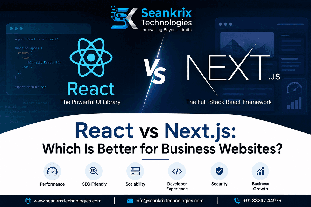 React vs Next.js – Which is Better for Business Websites in 2026?