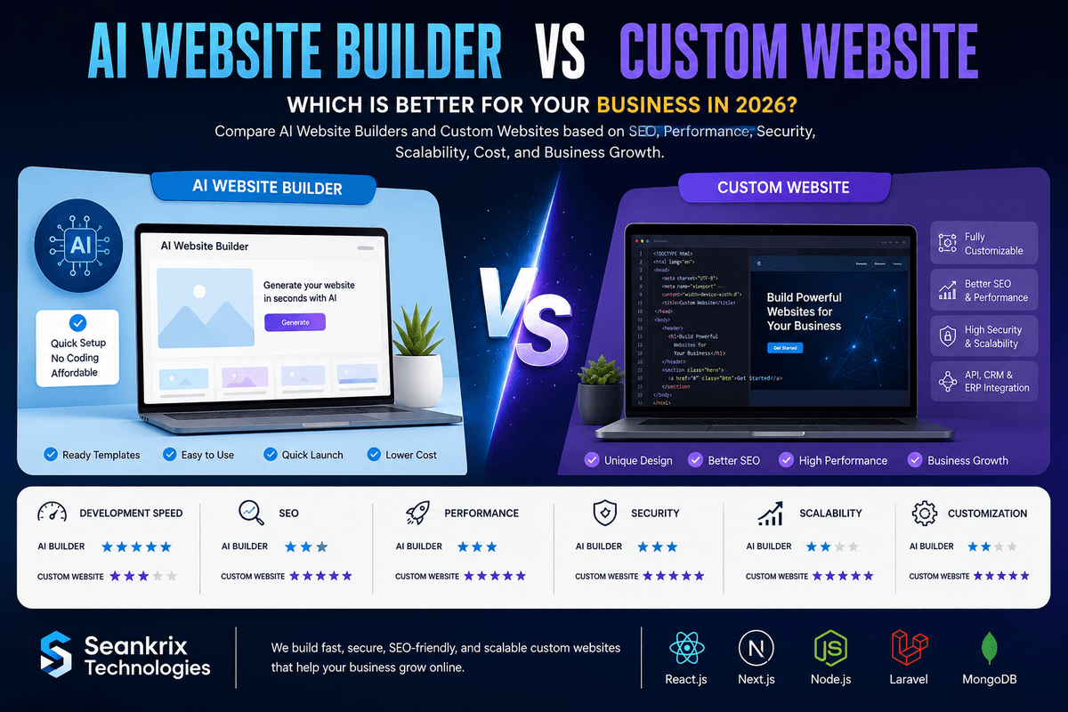 AI Website Builder vs Custom Website – Which is Better for Your Business in 2026?